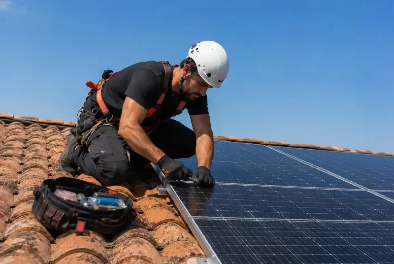 Maintenance et monitoring de panneaux solaires à Petit-Auverné